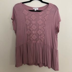 pink babydoll top